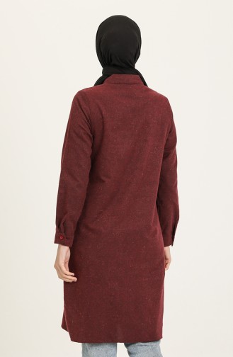 Yırtmaçlı Tunik 2559-04 Bordo