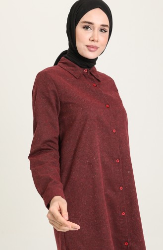 Yırtmaçlı Tunik 2559-04 Bordo