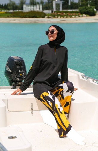 Schwarz Hijab Badeanzug 2172