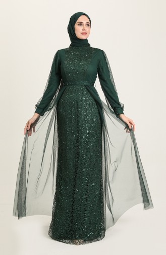 Habillé Hijab Vert emeraude 5632-03