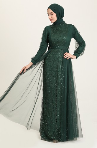 Habillé Hijab Vert emeraude 5632-03