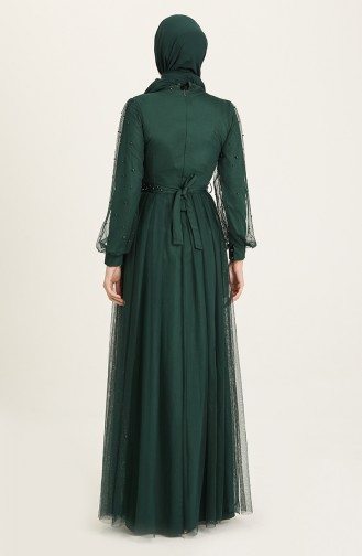 Smaragdgrün Hijab-Abendkleider 5632-03