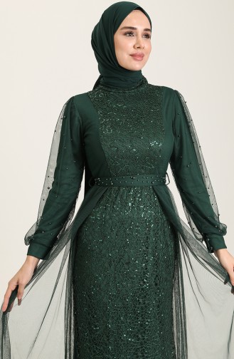 Habillé Hijab Vert emeraude 5632-03