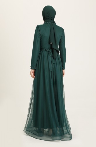 Smaragdgrün Hijab-Abendkleider 5664-05