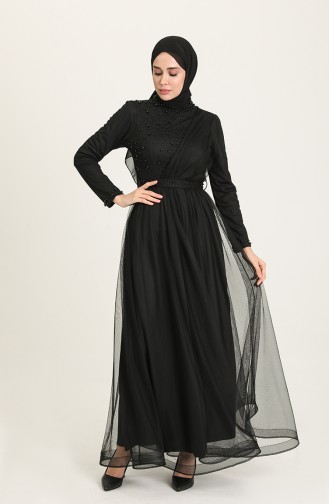 Habillé Hijab Noir 5664-01