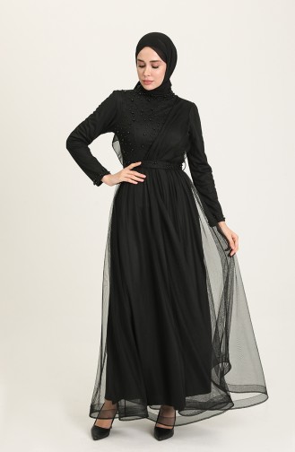 Black İslamitische Avondjurk 5664-01