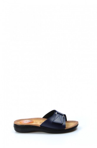 Navy Blue Summer Slippers 001ZAELISPOLY.Lacivert