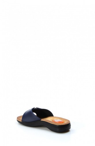 Navy Blue Summer Slippers 001ZAELISPOLY.Lacivert
