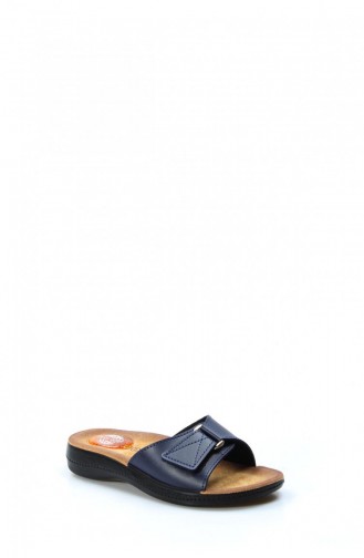 Navy Blue Summer Slippers 001ZAELISPOLY.Lacivert