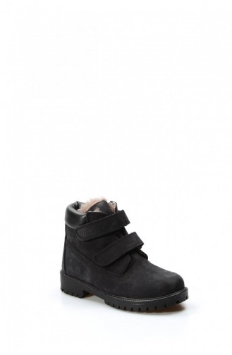 Chaussures Enfant Noir 006KFA1001.Siyah Nubuk