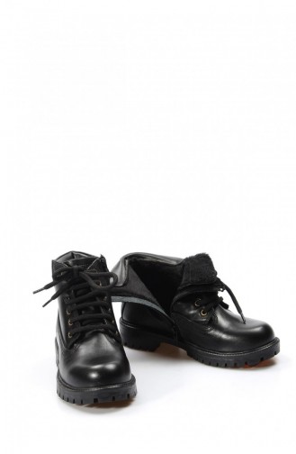 Black Children`s Shoes 006SFA1002.Siyah