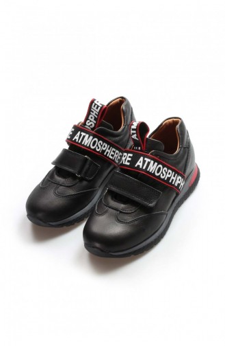 Red Children`s Shoes 006XA1020.Siyah Kırmızı