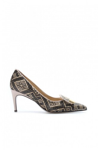 Mink High-Heel Shoes 019ZA21-514.Vizon Hasır