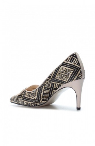 Mink High-Heel Shoes 019ZA21-514.Vizon Hasır