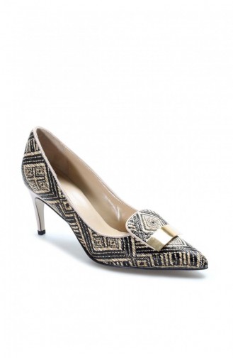 Mink High-Heel Shoes 019ZA21-514.Vizon Hasır