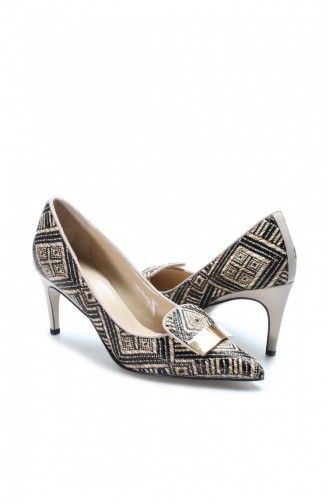Mink High-Heel Shoes 019ZA21-514.Vizon Hasır