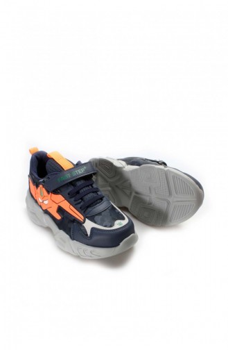 Chaussures Enfant Orange 615XCA023.Lacivert Turuncu