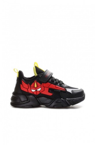 Unisex Çocuk Sneaker Ayakkabı 615Xca023 Siyah Kırmızı Anorak