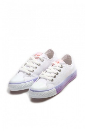 White Children`s Shoes 620FA0315.Beyaz