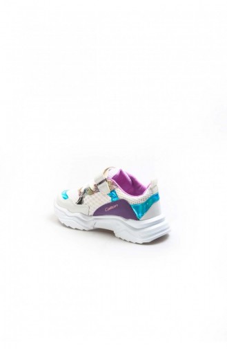 Turquoise Children`s Shoes 868FA051C.Beyaz Turkuaz Lila