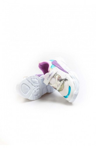 Unisex Çocuk Sneaker Ayakkabı 868Fa051C Beyaz Turkuaz Lila