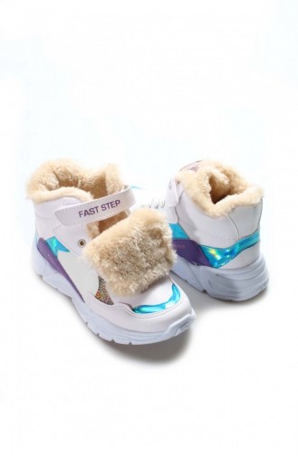 Türkis Kinderschuhe 868SPXCA053.Beyaz Turkuaz Lila