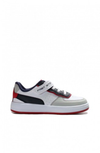 Unisex Çocuk Sneaker Ayakkabı 991Xa964 Beyaz Lacivert Kırmızı
