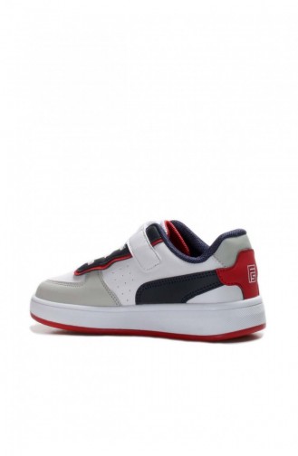 Unisex Çocuk Sneaker Ayakkabı 991Xa964 Beyaz Lacivert Kırmızı