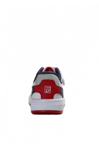 Unisex Çocuk Sneaker Ayakkabı 991Xa964 Beyaz Lacivert Kırmızı
