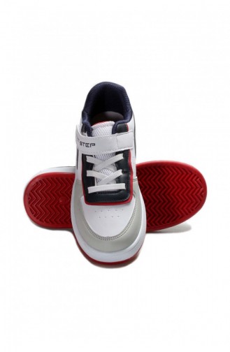Unisex Çocuk Sneaker Ayakkabı 991Xa964 Beyaz Lacivert Kırmızı