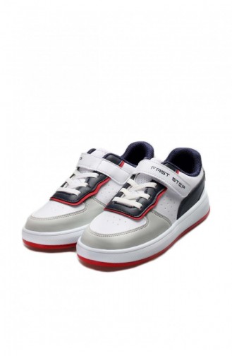 Unisex Çocuk Sneaker Ayakkabı 991Xa964 Beyaz Lacivert Kırmızı