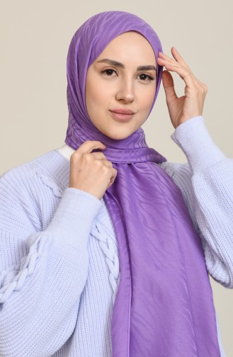 Madame Mary Zebra Jakar Şal 19076-05 Koyu Lila
