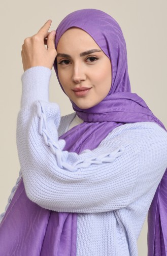 Madame Mary Zebra Jakar Şal 19076-05 Koyu Lila
