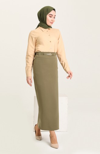 Khaki Skirt 2228-04