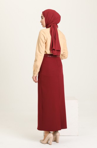 Claret Red Skirt 2228-05