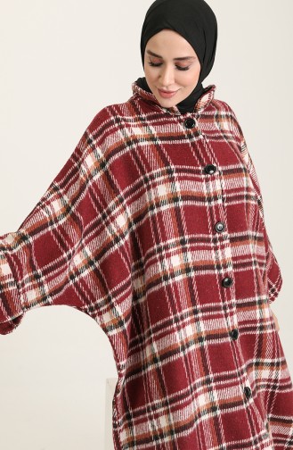 Claret Red Poncho 1034-02