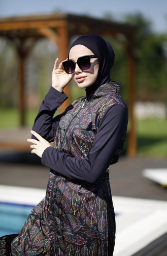 Black Swimsuit Hijab 2101-01