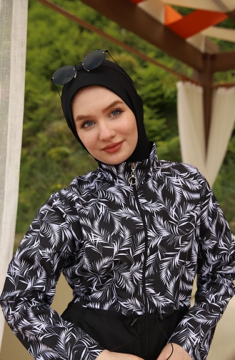 Black Swimsuit Hijab 2112-01