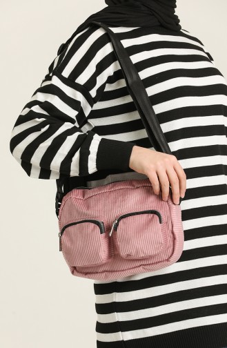 Beige-Rose Schultertasche 0110-02