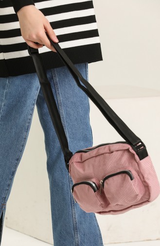Beige-Rose Schultertasche 0110-02