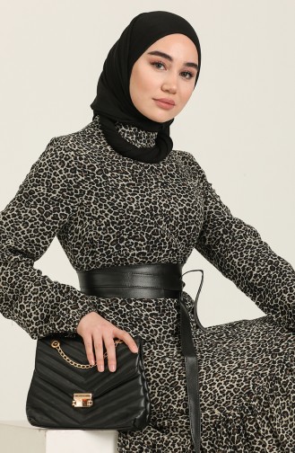 Black İslamitische Jurk 3535A-01