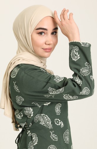 Khaki İslamitische Jurk 5656-03