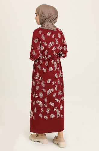 فستان أحمر كلاريت 5656-04