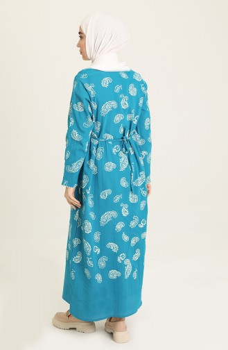 Robe Hijab Pétrole 5656-05