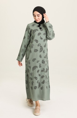 Robe Hijab Vert noisette 5656-07