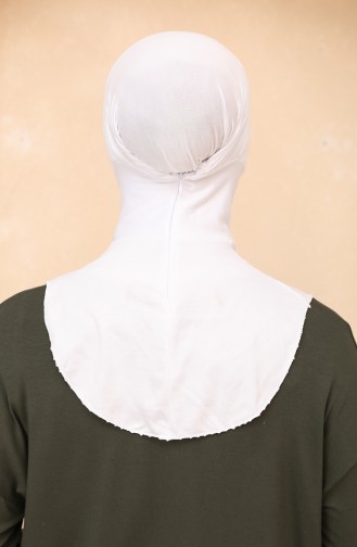 Sefamerve Übergröße Hijab Bonnet 04 Weiß 04