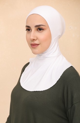 صفا مروة بونيه بتصميم حجاب 02 لون أبيض 02
