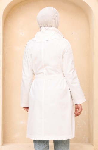 White Trench Coats Models 8247-03