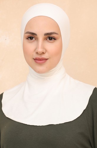 Sefamerve Bonnet Hijab Grande Taille 05 Ecru 05