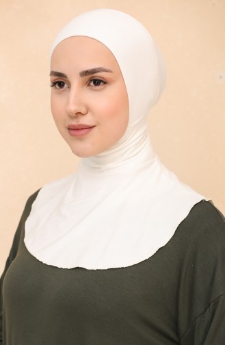 Sefamerve Bonnet Hijab Grande Taille 05 Ecru 05